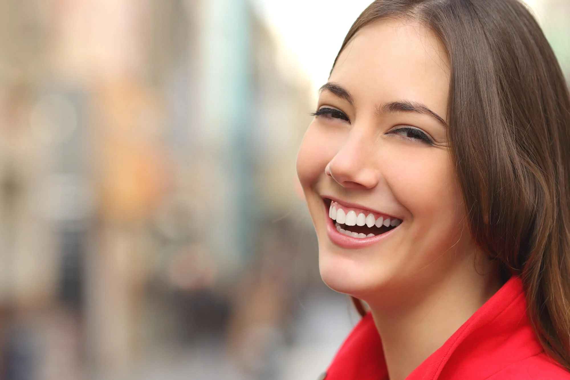 Happy patient with veneers in Panama City, FL.